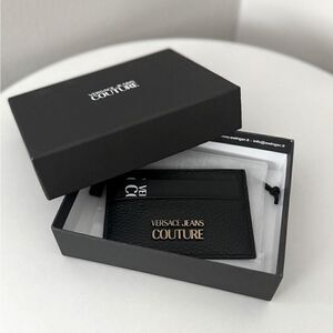 ⭕️ VERSACE JEANS Men’s Card Holder Wallet Black Designer